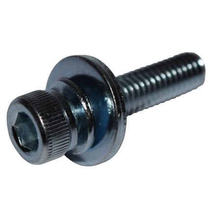 M6x1.0x25 Socket Head Cap Combination Screw (Silver Zinc)